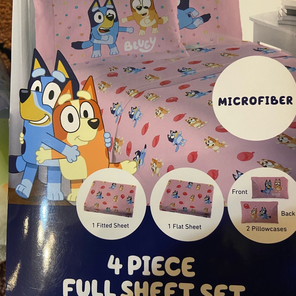 BlueyCharacter sheet set no blanket blanket has been sold